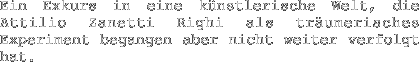 Ein Exkurs in eine künstlerische
